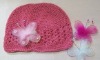 Cotton baby beanies with bow