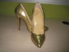 Designer women shoes ,Gold High heel shoes