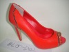 Wholesale Lady red peep toe shoes(BL15-D02R)
