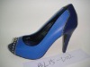 Wholesale Lady blue peep toe shoes