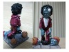 Plants vs zombies polyresin dancing zombie figurine home decoration