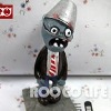 Plants vs zombies polyresin bucket zombie figurine home decoration