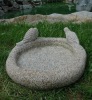 granite birdbath carving