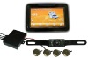 GPS with 2.4G wireless rear view camera and reverse parking sensor