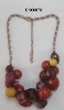 Modeschmuck cluster beaded necklace