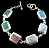 Wholesale 2010 red color fashion turquoise satone bracelet OEM