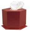 Hexagonal Red Tissue Box