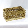 Leaves Pattern Pierced Decorative Resin Tissue Box