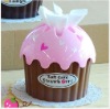 Cake modelling paper affixed tube/tissue box