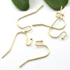 wholesell!!! freeshipping15mm gold plated Ear Wire, ball Ear Hooks,ear hook for jewelry