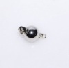 BM177 silver plated ball pearl clasp