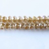 AB Finishe Gold Champagne Glass Crystal 6x8mm Rondelle Beads