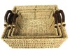 Square Set Of Three Seagrass Fruit Basket