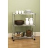 movable wire shelving in kitchen