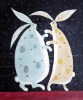 cartoon oil painting on wood
