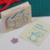 wooden rubber Christmas stamp