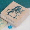 wooden rubber Christmas stamp SD0042