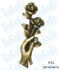 Antique bronze hand with roses 513G