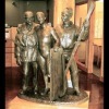 Three generations bronze sculpture