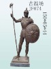 bronze antique warriors sculpture