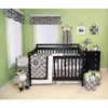 Trend Lab 100761 Versailles Black and White 4-Piece Crib Set
