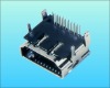 HDMI socket connector,19PIN,90 degree,dip