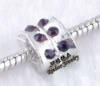 Tibetan Silver Alloy Inlaid Rhinestone European Beads