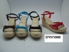 Wholesale fashion women sexy wedding wedge heel shoes canvas summer shoes
