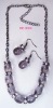 2011 newest design african fashion costume glass bead and crystal rhinestone jewelry set