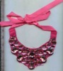 Rhinestone beaded motif /neck trim