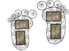 Metal Footprint Photo Frame