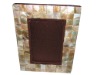 Silk fabric& shell photo frame