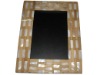 Mix bamboo& white pearl inlays photo frame