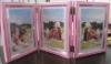 plastic 3-folding glass photo frame(PB54)
