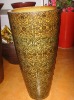 Classic flower pattern cylindrical porcelain vase