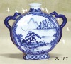 ceramic and porcelain,12''blue and white porcelain vase