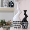 B&W Ceramic porcelain flower vase