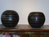 black bowl shape of porcelain vase