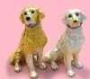 Fashion Metal Alloy Pewter Swaroski Rhinstone Crystal Enamel Sleeping Dog Trinket Jewelry Box ZBH10107