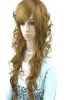Wholesale new style light brown fashion design and verylong yaki light brown cosplay wigs