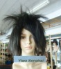 Wholesale Cool Short Black Cosplay Wig Hair