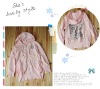 100%cotton child wear girl zipper-up with hood for autumn