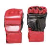 red & black boxing gloves