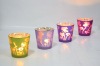 Glass candle holder for spring