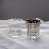 Silver plated glass candle holder