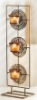 T-light Candle Holder With Frosted Amber Glass