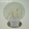 glass candle holder with mirror