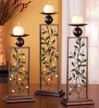 Wholesale Hot sell Table wooden & Metal candle holder (set of 3)