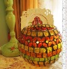 Colorful Mosaic GLass Round Candle Holder