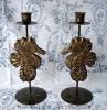 Wholesale Taper Candle Holder with Wooden Sea horse Decoration